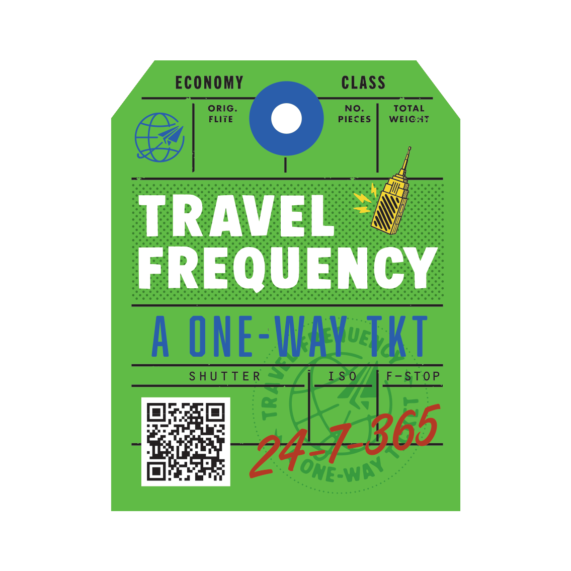 STICKER PACK — 'TRAVEL FREQUENCY: A ONE WAY TICKET'