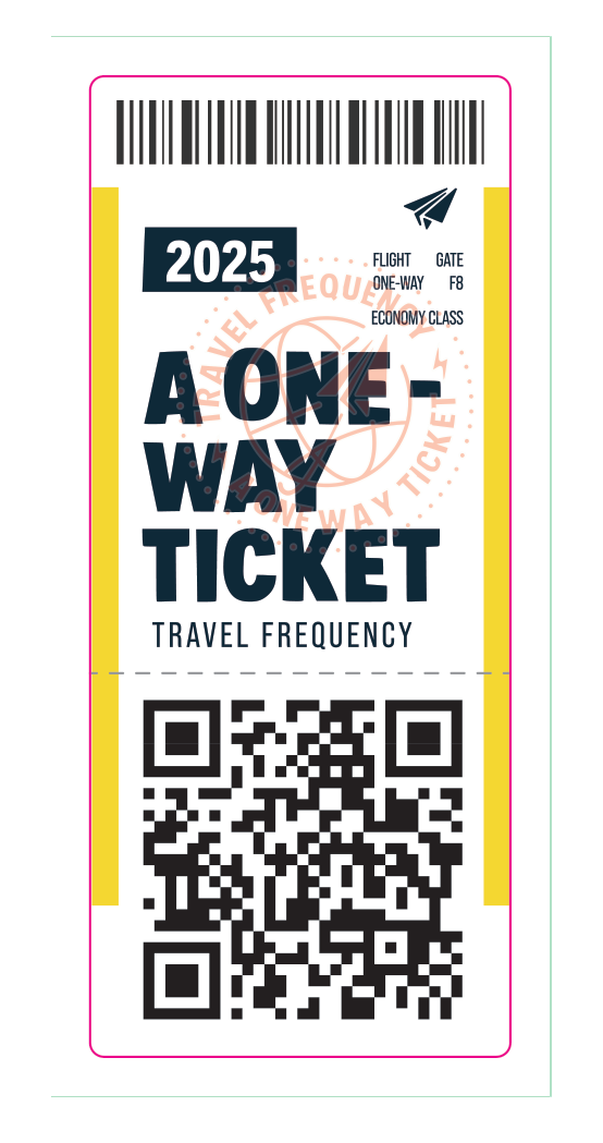 STICKER PACK — 'TRAVEL FREQUENCY: A ONE WAY TICKET'