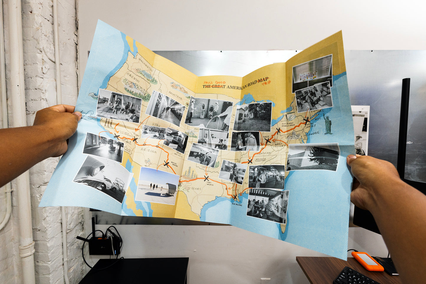 'Paul's Good American Road Trip' fold-out photography zine